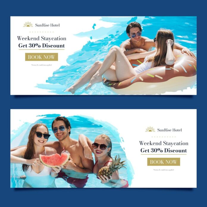 Banner du lịch hè khuyến mãi