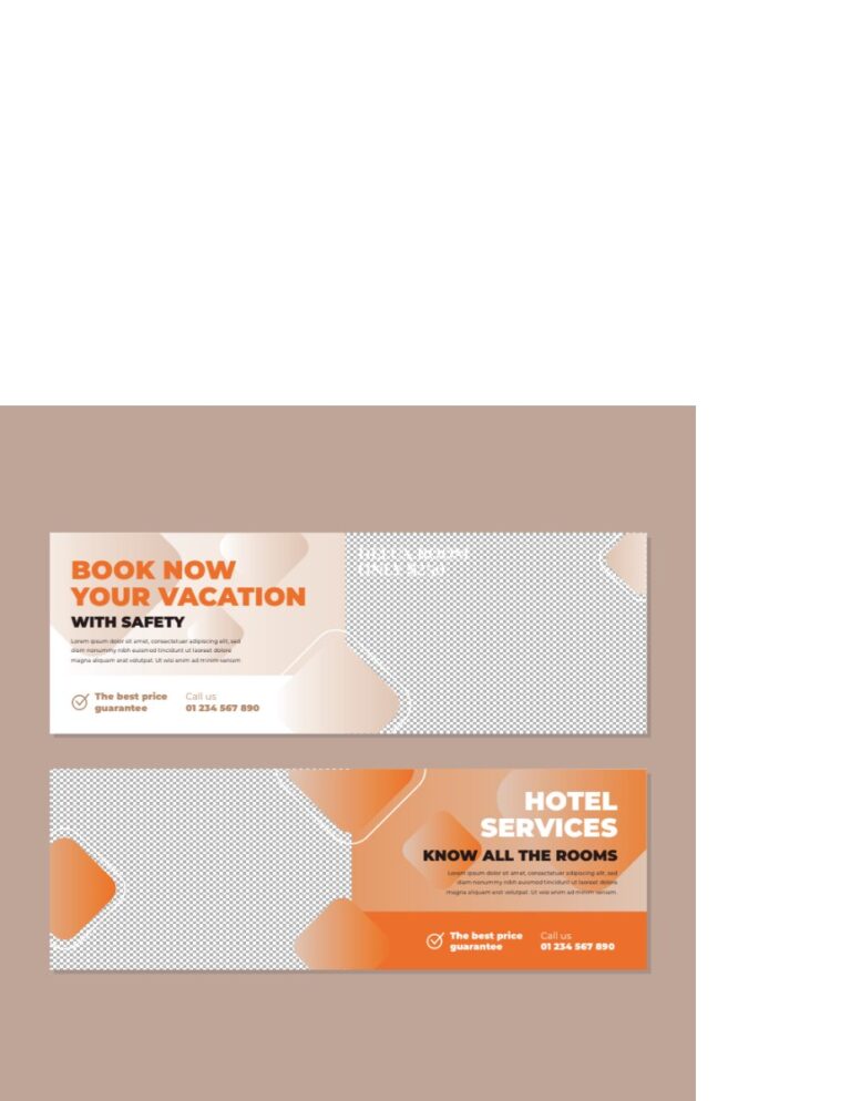 Banner du lịch khách sạn hiện đại