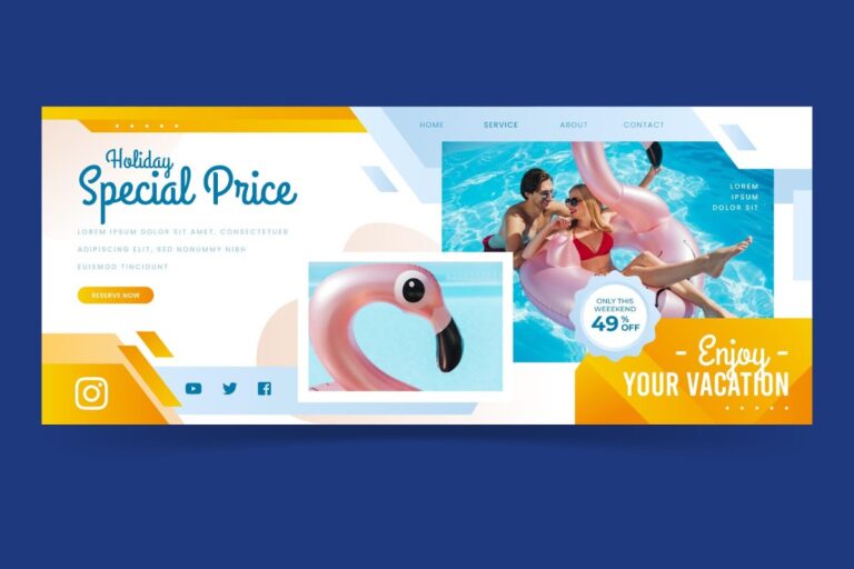 Banner du lịch khuyến mãi