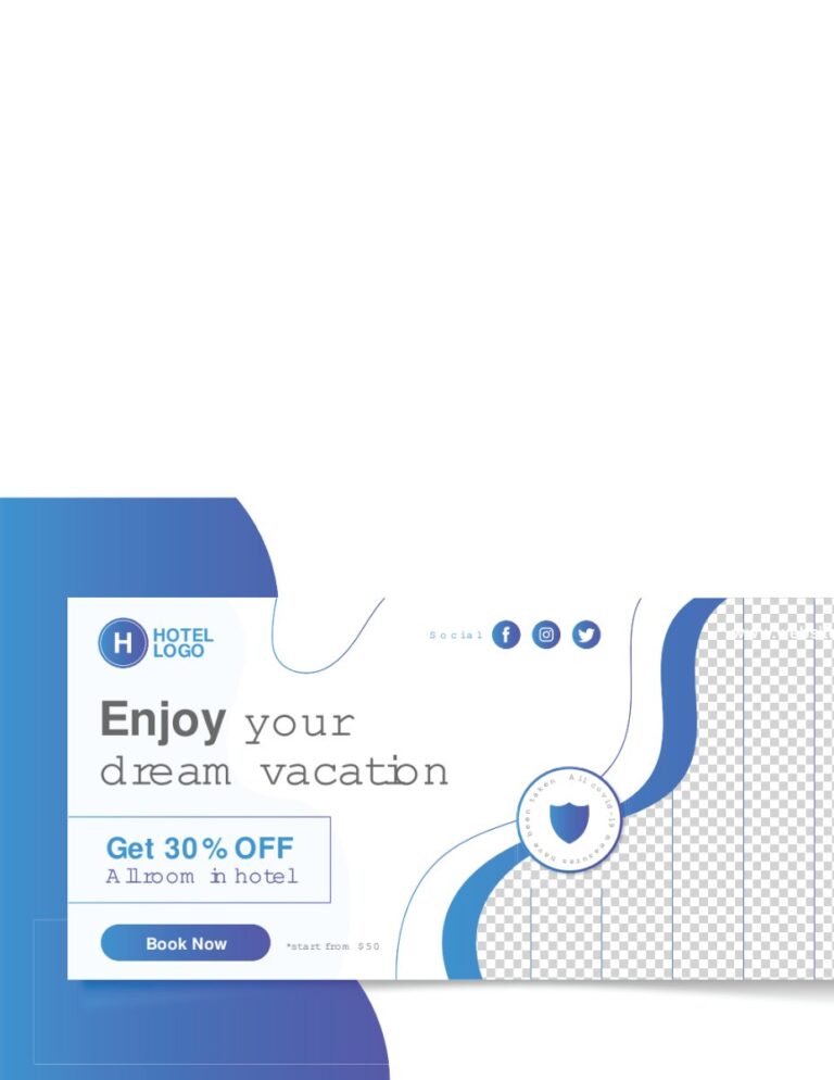 Banner du lịch khuyến mãi