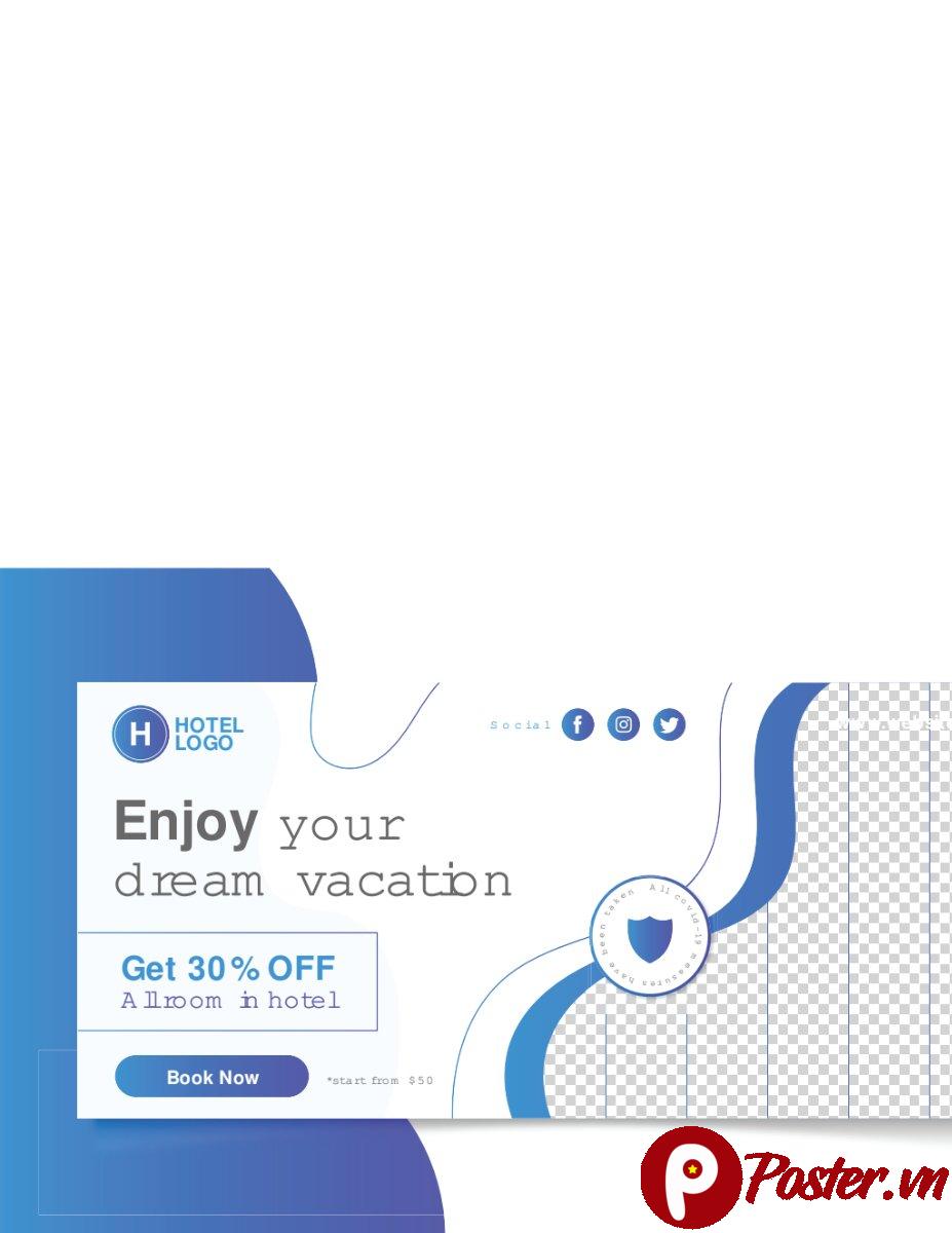 Banner du lịch khuyến mãi