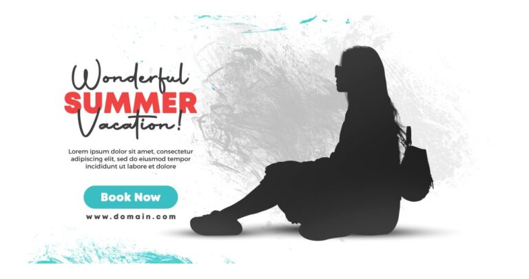 Banner du lịch mùa hè vector