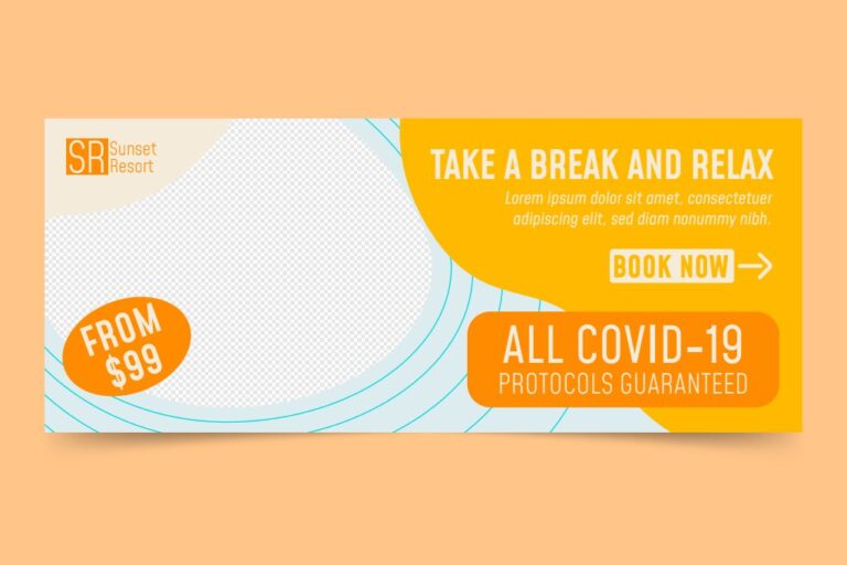 Banner du lịch resort an toàn COVID-19