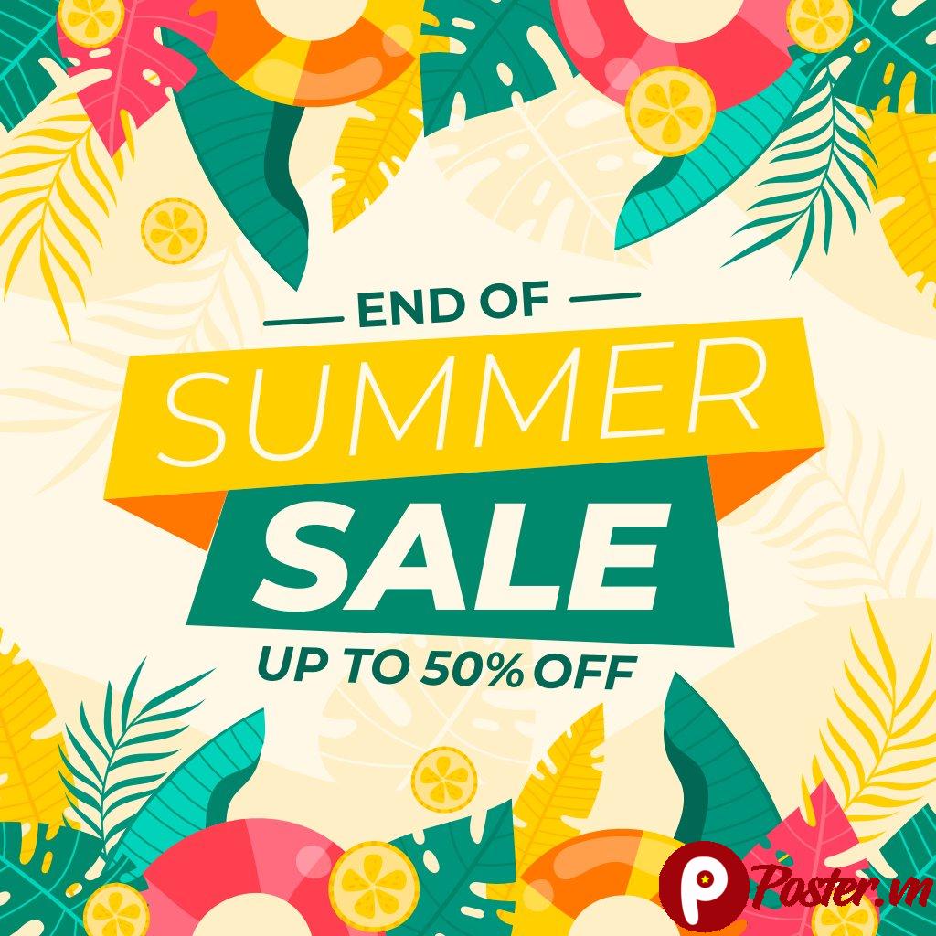 Banner End of Summer Sale Vector