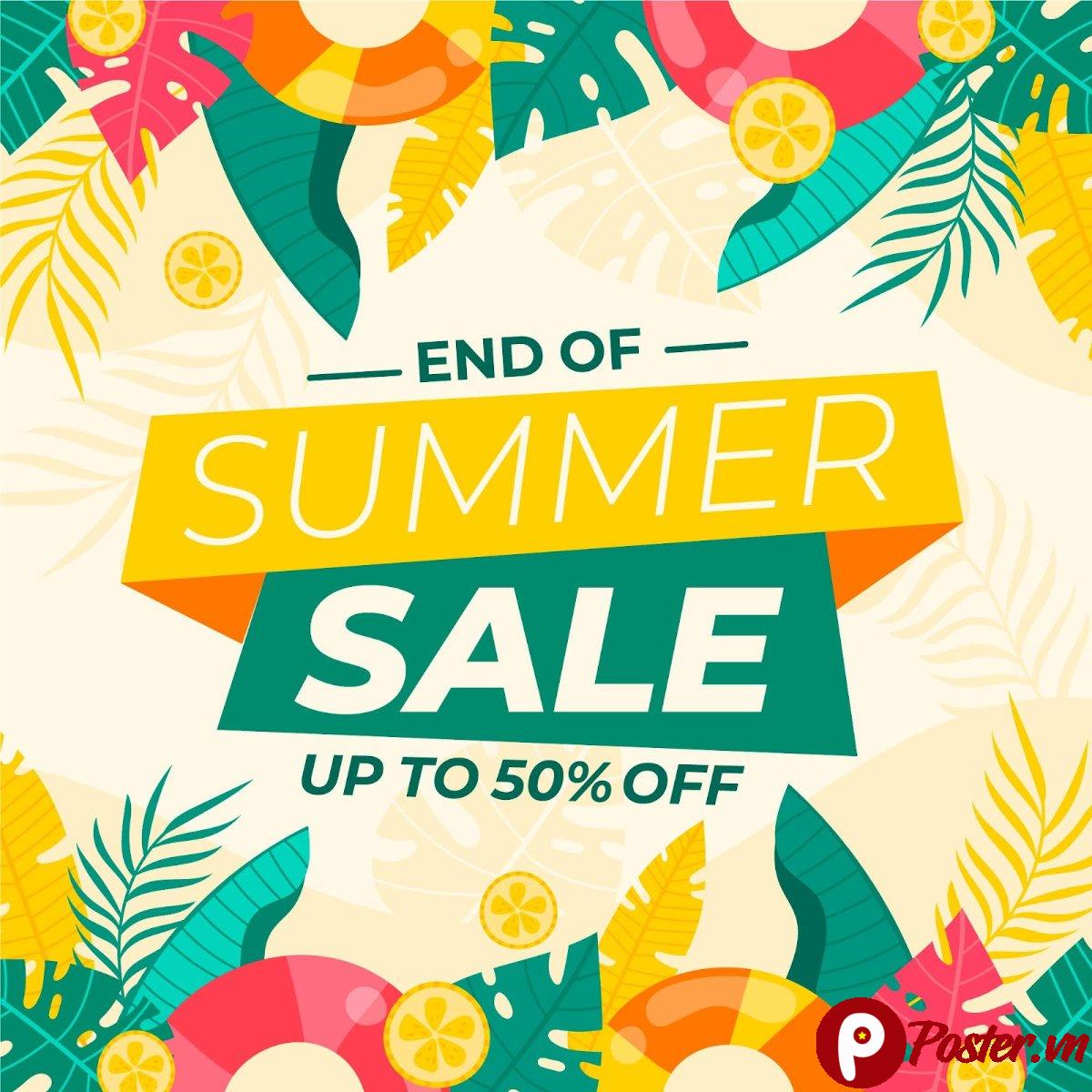 Banner End of Summer Sale Vector