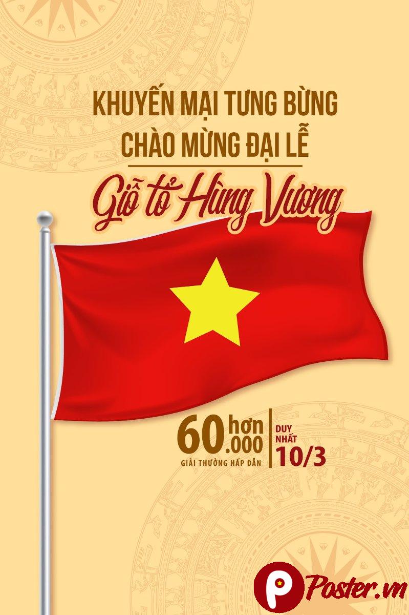 Banner Giỗ Tổ Hùng Vương Vector