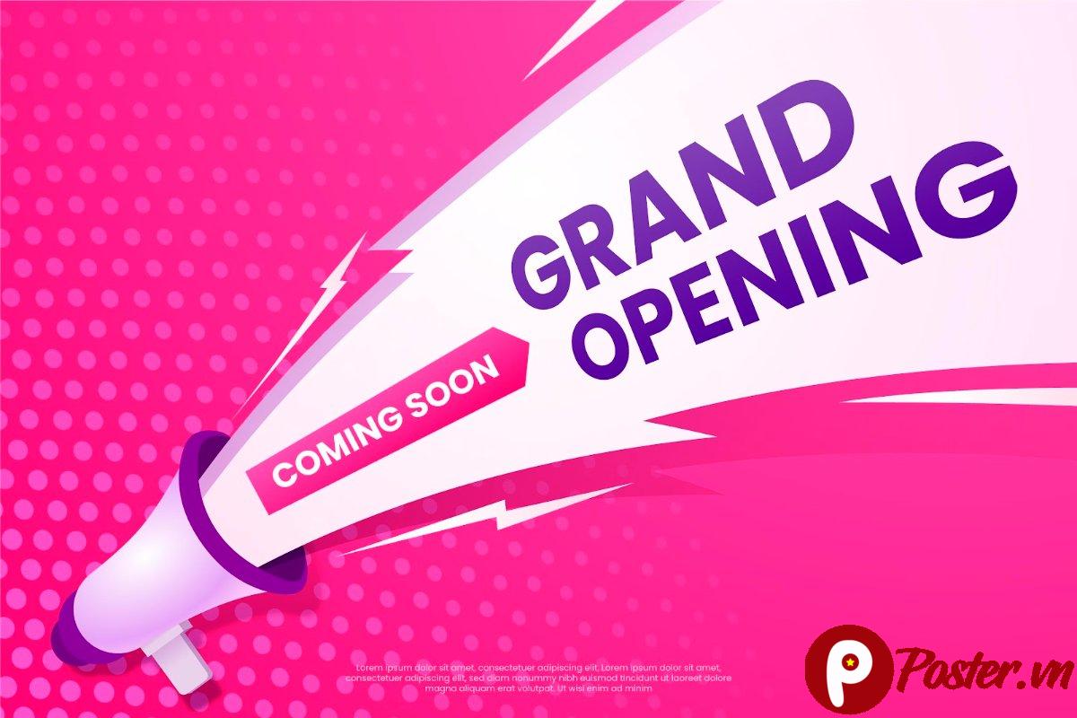Banner Grand Opening Vector PSD