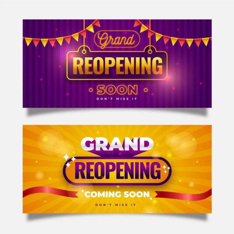 Banner Grand Reopening Vector