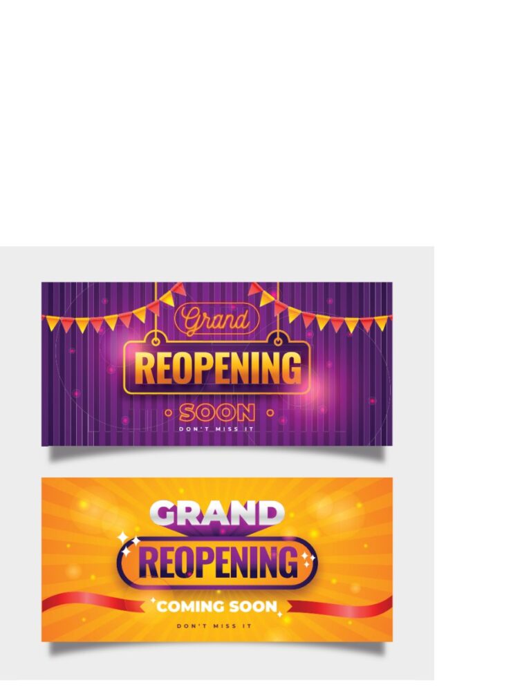 Banner Grand Reopening Vector