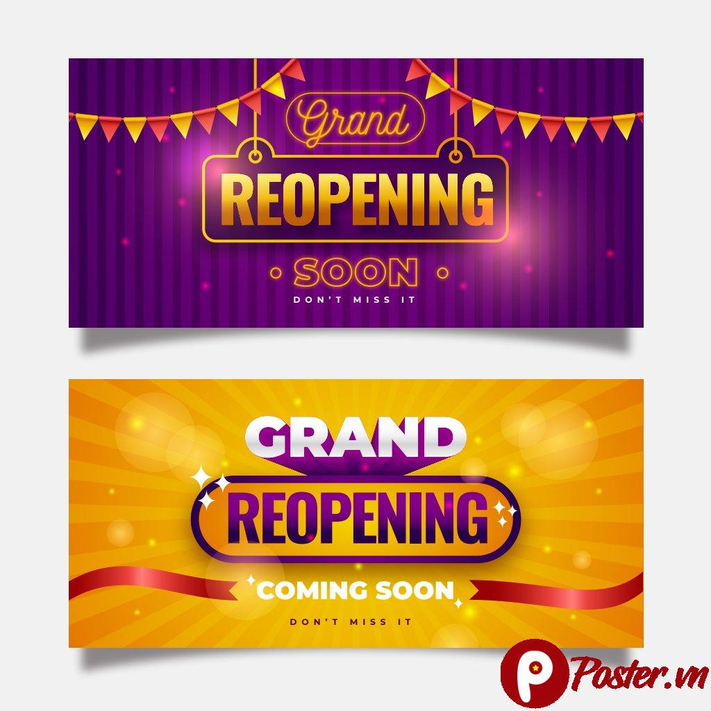 Banner Grand Reopening Vector
