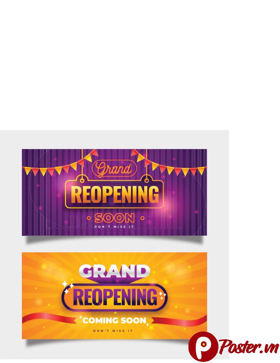 Banner Grand Reopening Vector