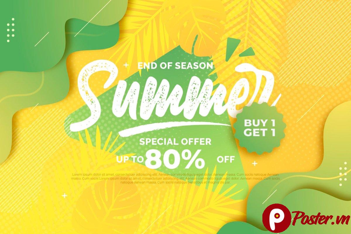 Banner Hạ Giá Mùa Hè Vector