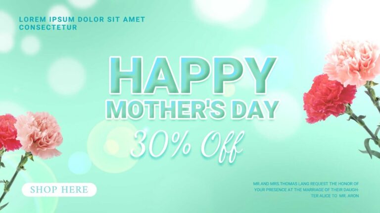 Banner Happy Mother's Day Vector