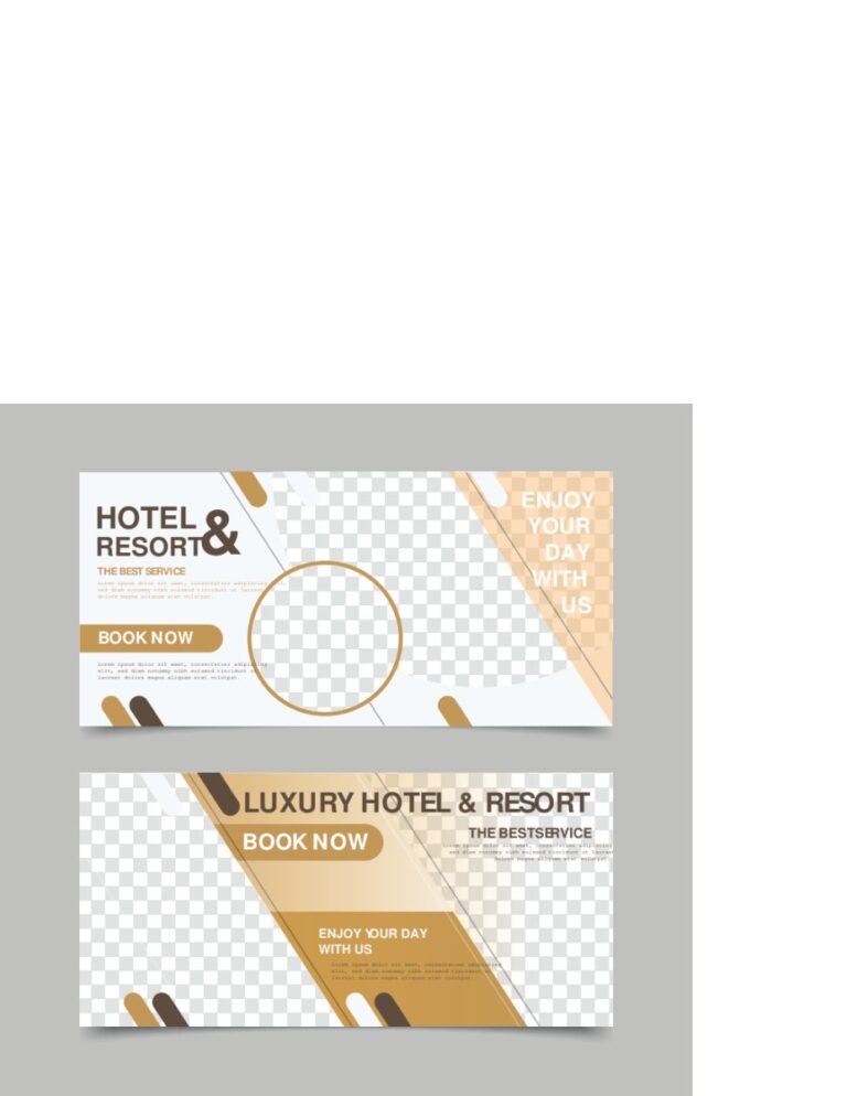 Banner Khách Sạn Resort Vector