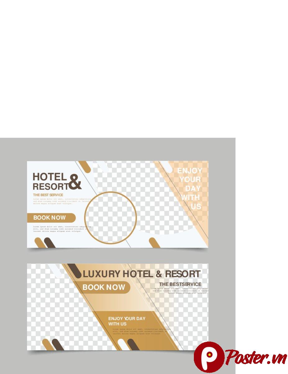 Banner Khách Sạn Resort Vector