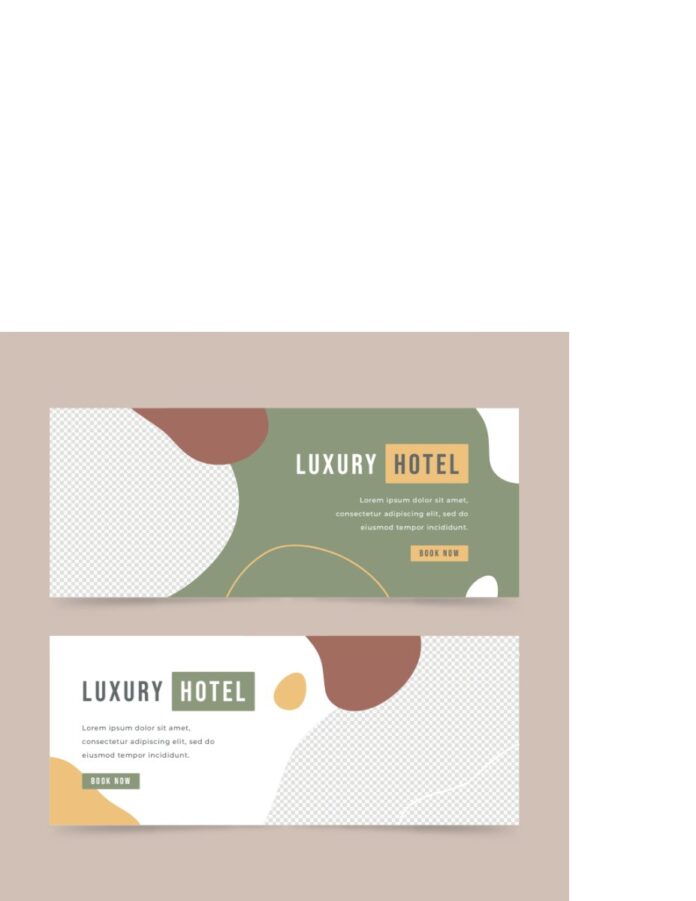 Banner khách sạn sang trọng vector