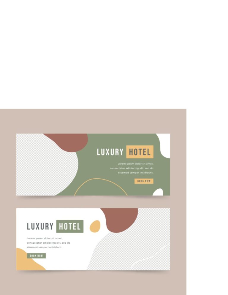 Banner khách sạn sang trọng vector