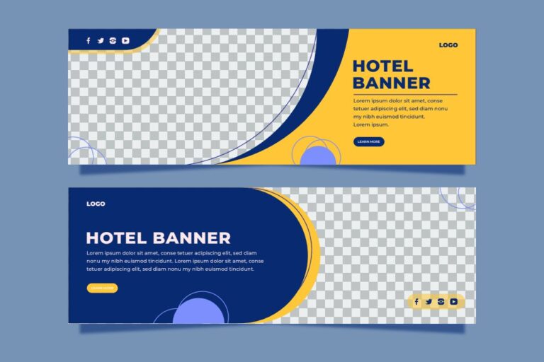 Banner khách sạn vector AI