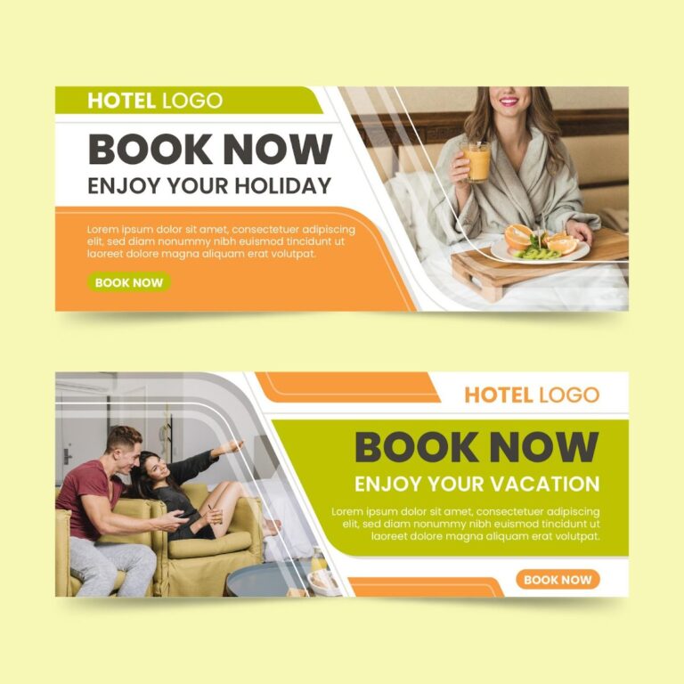 Banner khách sạn vector