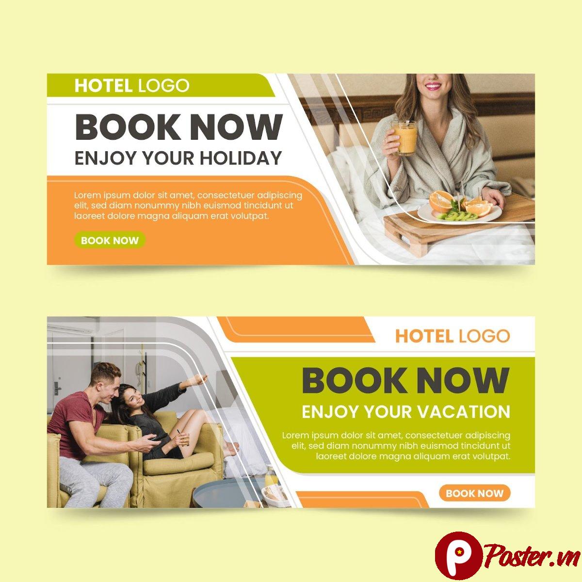 Banner khách sạn vector