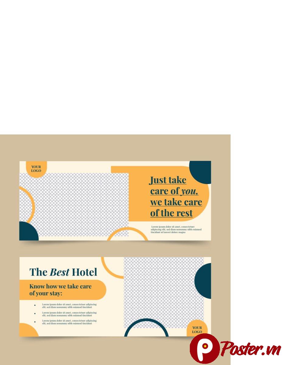 Banner khách sạn vector