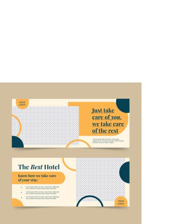 Banner khách sạn vector EPS