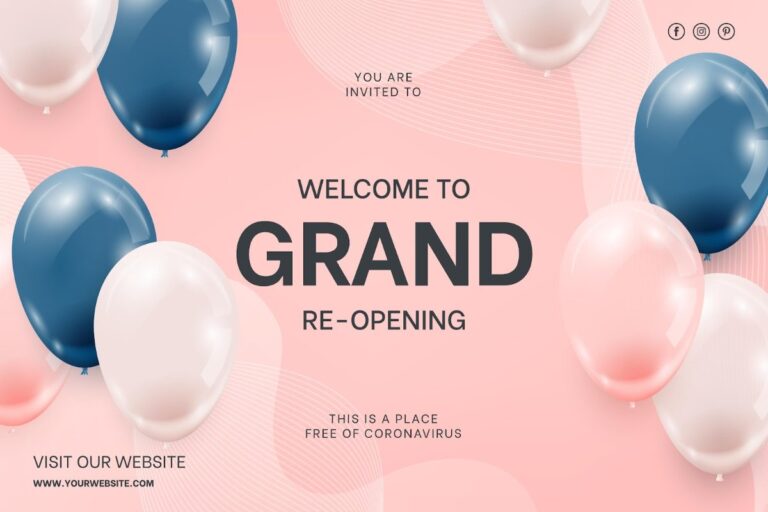 Banner khai trương lại