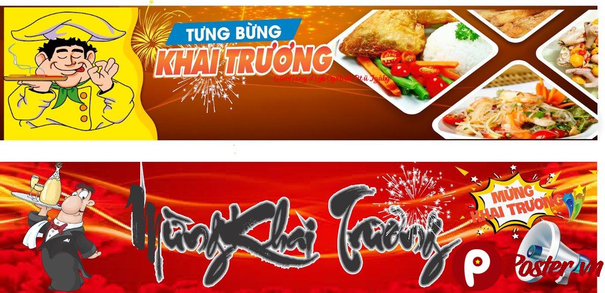 Banner khai trương tưng bừng