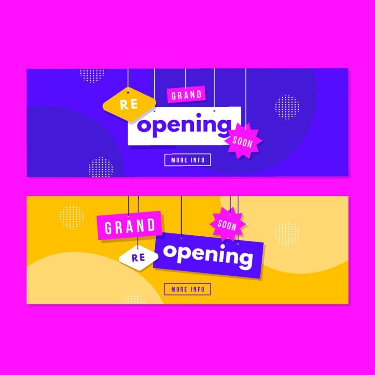 Banner khai trương vector