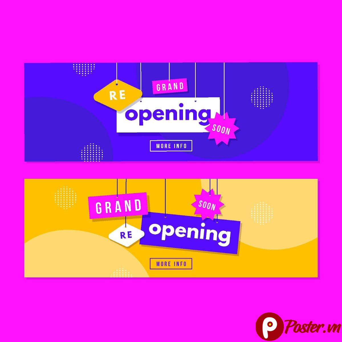 Banner khai trương vector