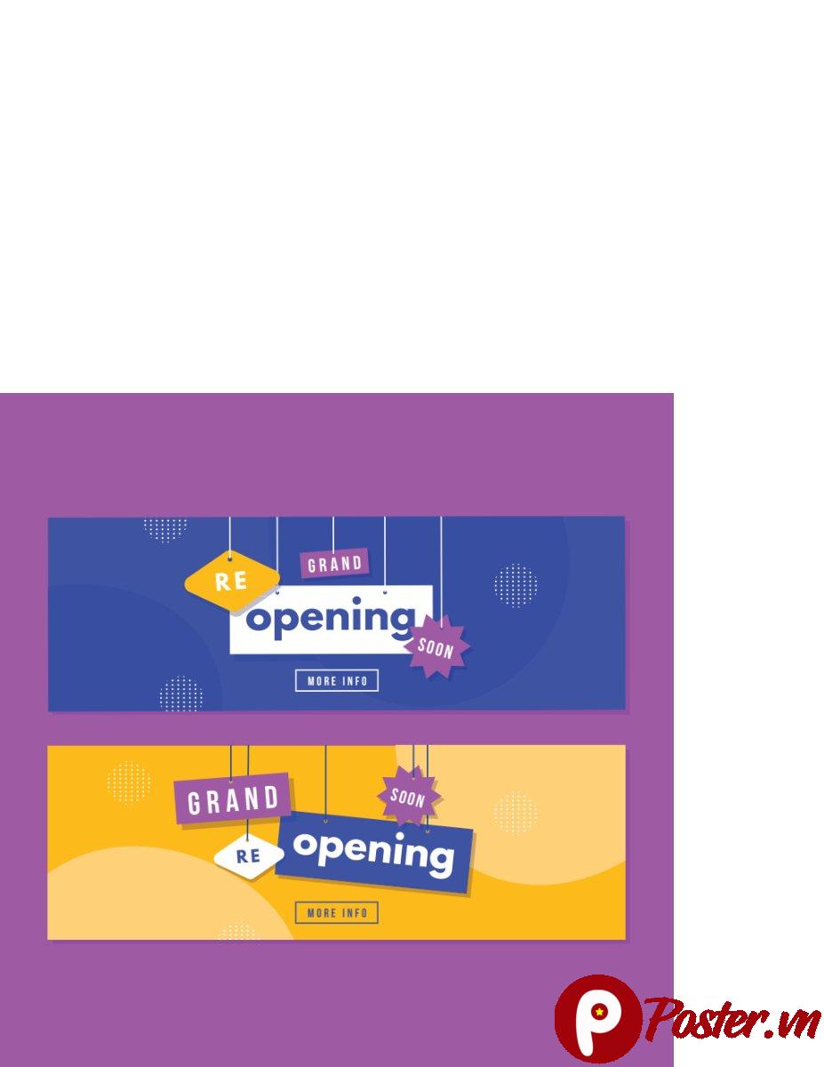 Banner khai trương vector