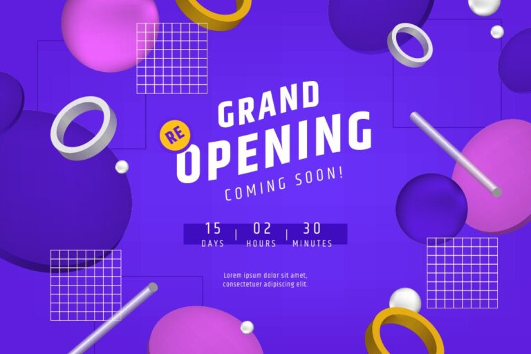 Banner khai trương vector