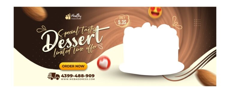 Banner khuyến mãi bánh ngọt