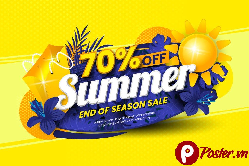 Banner khuyến mãi hè 70% off