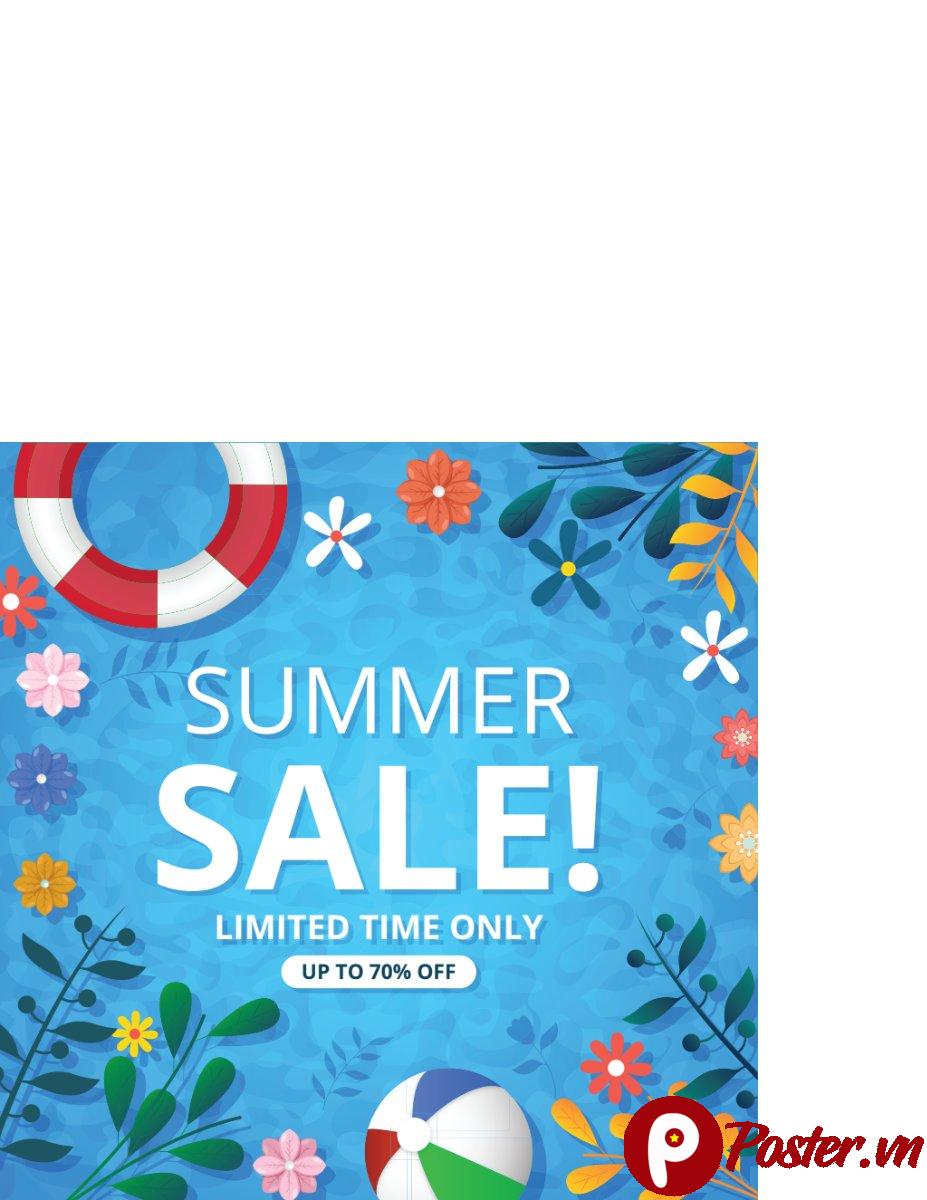 Banner khuyến mãi hè vector giảm giá