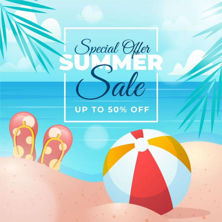 Banner khuyến mãi hè vector