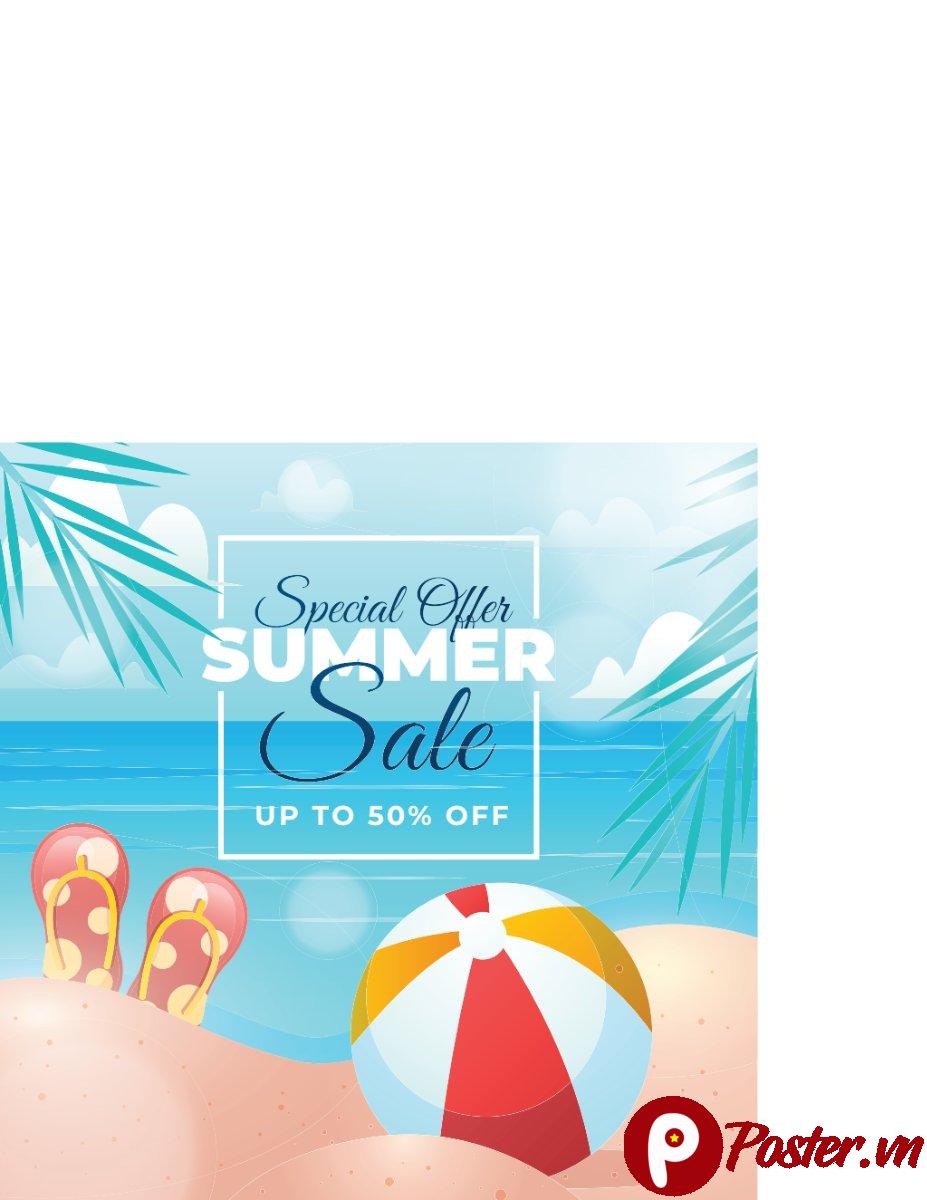 Banner khuyến mãi hè vector