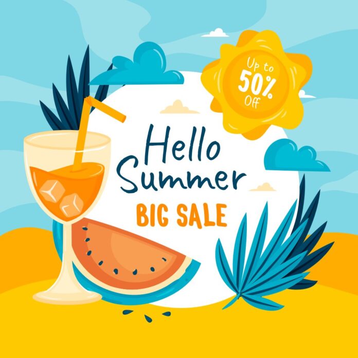 Banner khuyến mãi hè vector