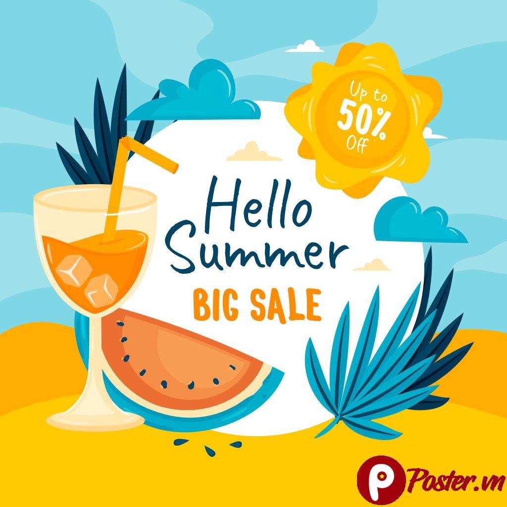 Banner khuyến mãi hè vector