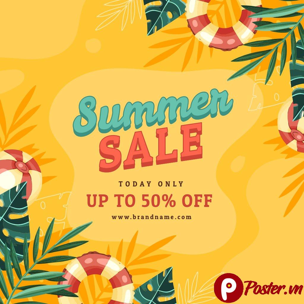 Banner khuyến mãi hè vector