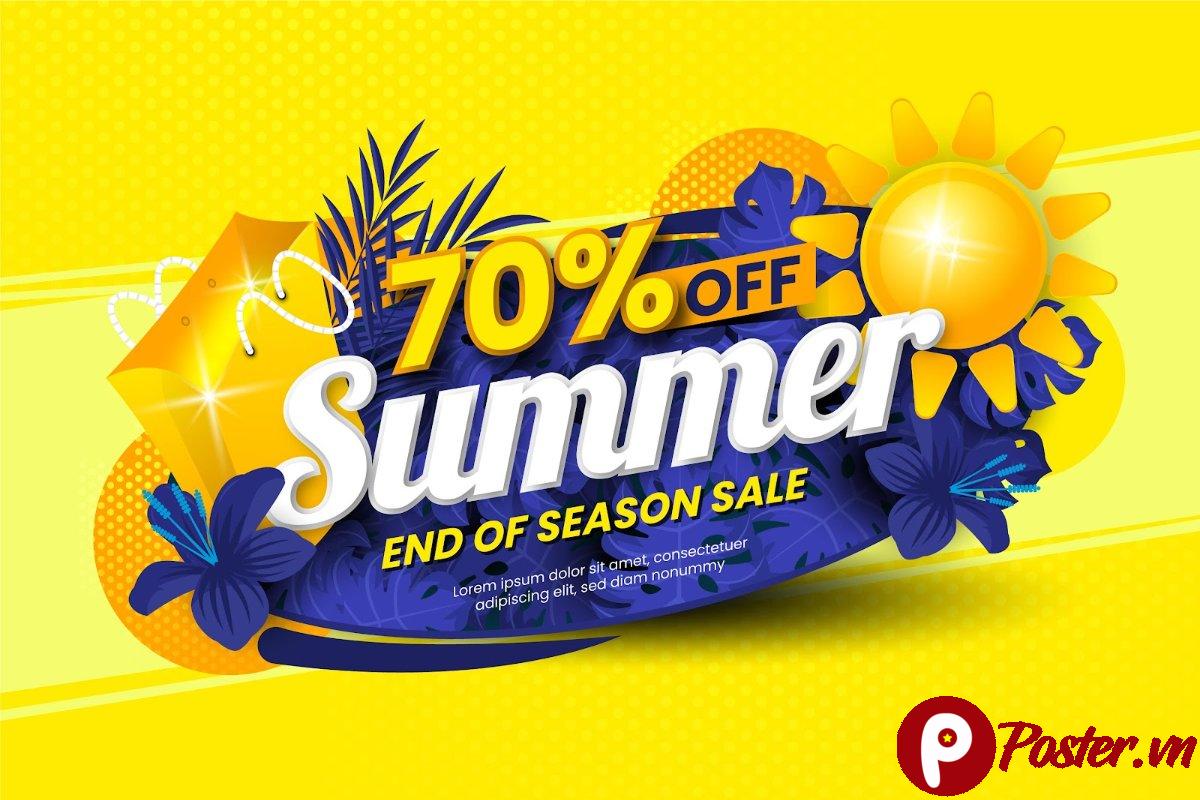 Banner khuyến mãi hè vector