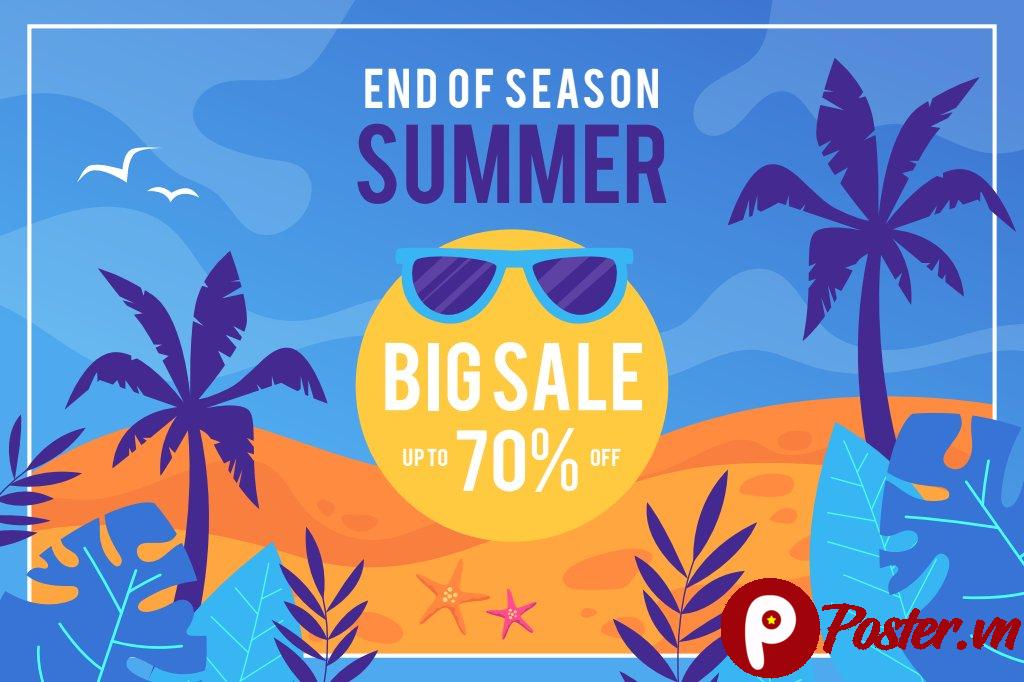 Banner khuyến mãi hè vector