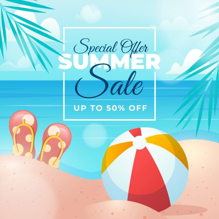 Banner khuyến mãi hè vector