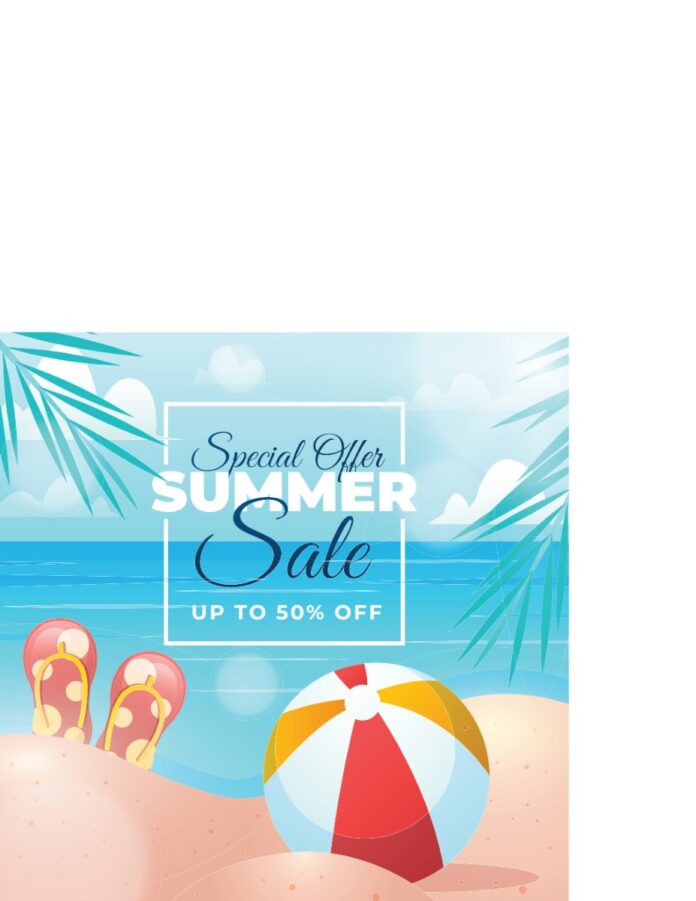Banner khuyến mãi hè vector