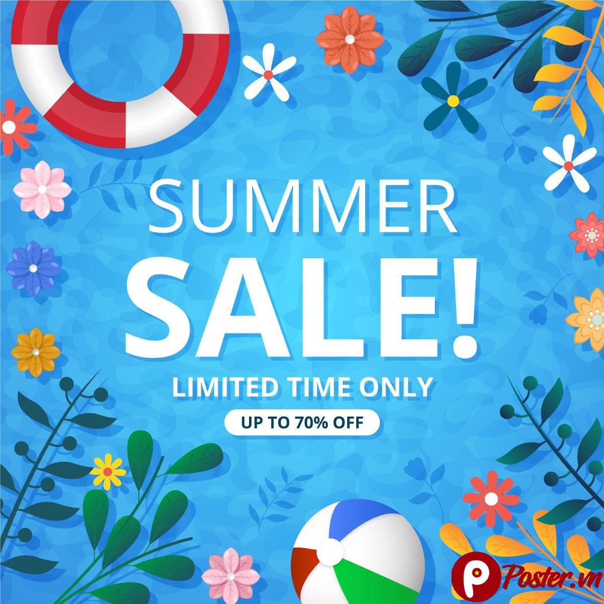 Banner khuyến mãi mùa hè vector