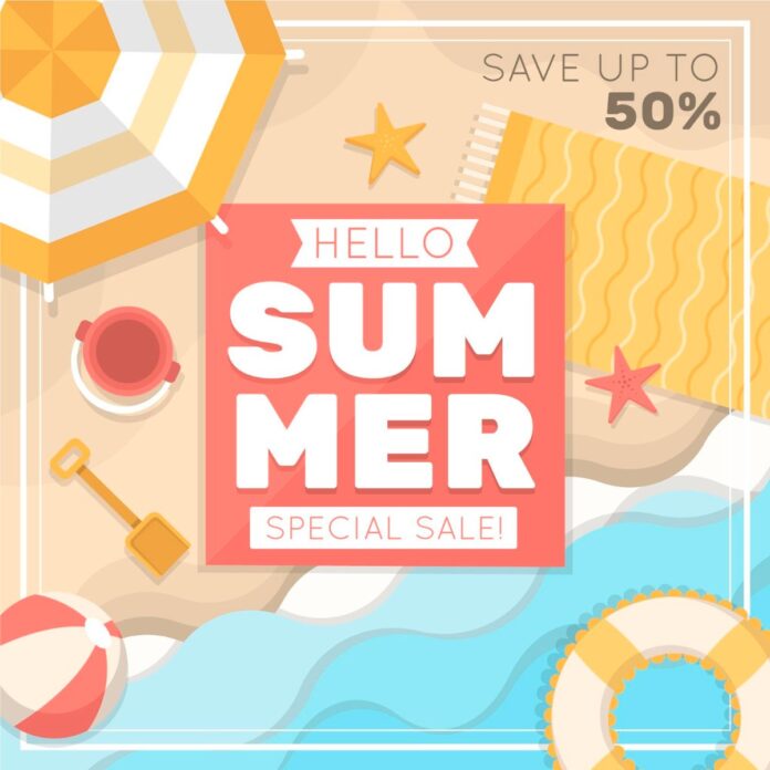Banner khuyến mãi mùa hè vector