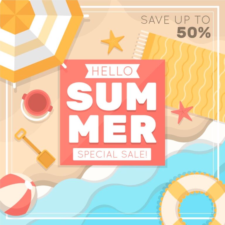 Banner khuyến mãi mùa hè vector