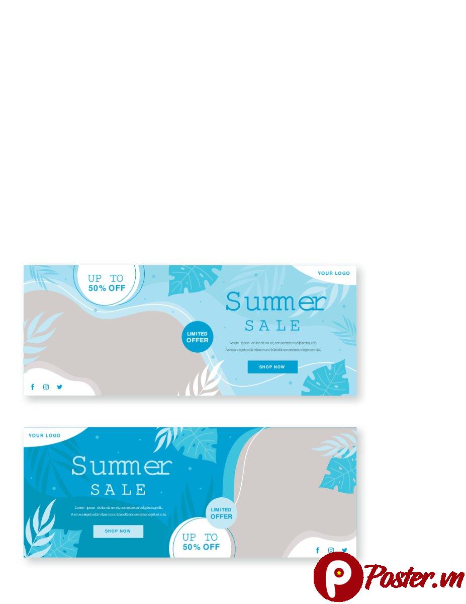 Banner Khuyến Mãi Mùa Hè Vector