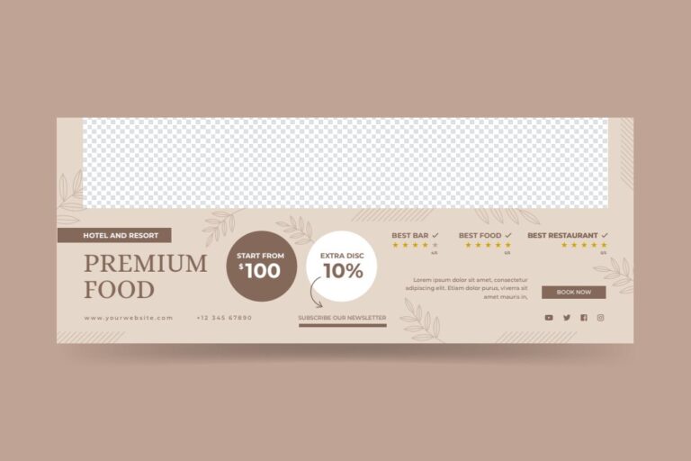 Banner khuyến mãi nhà hàng