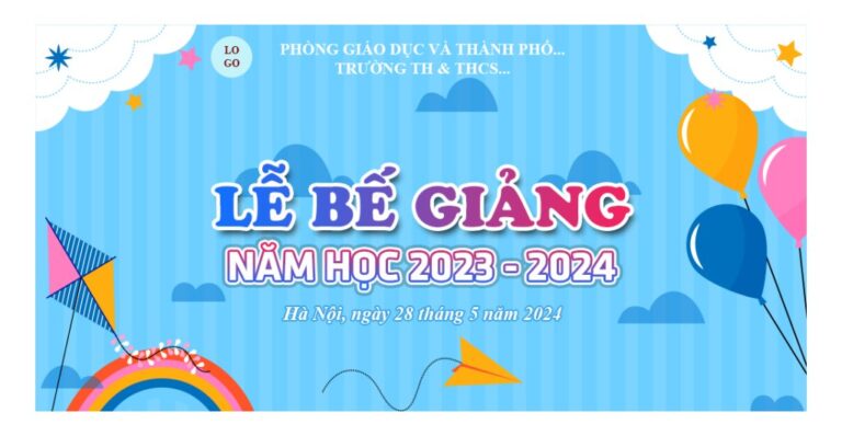 Banner lễ bế giảng 2024